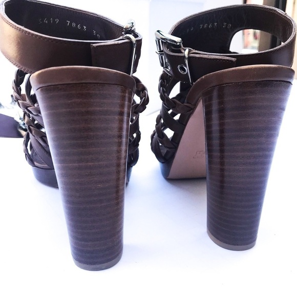 Gianvito Rossi Luggage Braid Block Heel Sandal - Picture 2 of 8